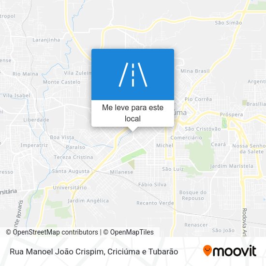 Rua Manoel João Crispim mapa