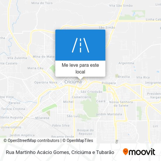 Rua Martinho Acácio Gomes mapa