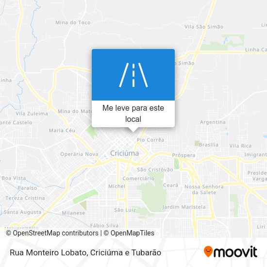 Rua Monteiro Lobato mapa
