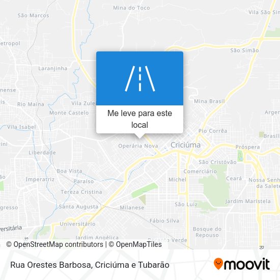 Rua Orestes Barbosa mapa