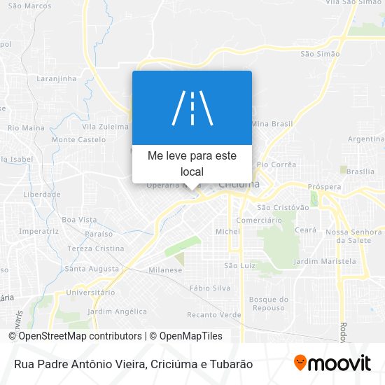 Rua Padre Antônio Vieira mapa