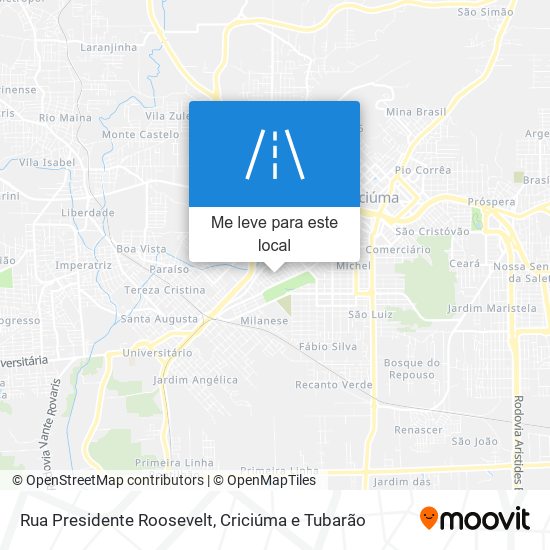 Rua Presidente Roosevelt mapa