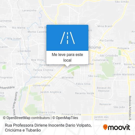 Rua Professora Dirlene Inocente Dario Volpato mapa
