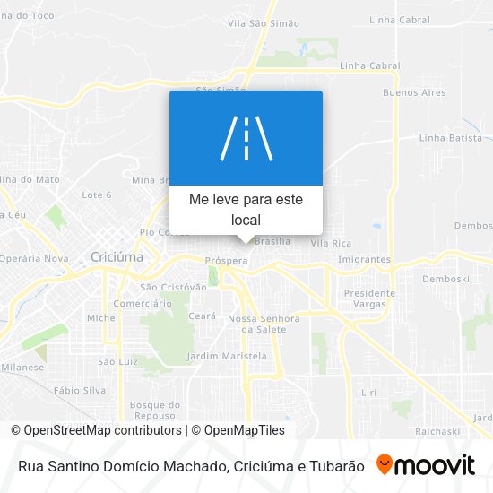 Rua Santino Domício Machado mapa