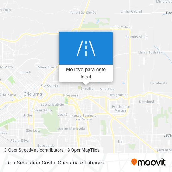 Rua Sebastião Costa mapa