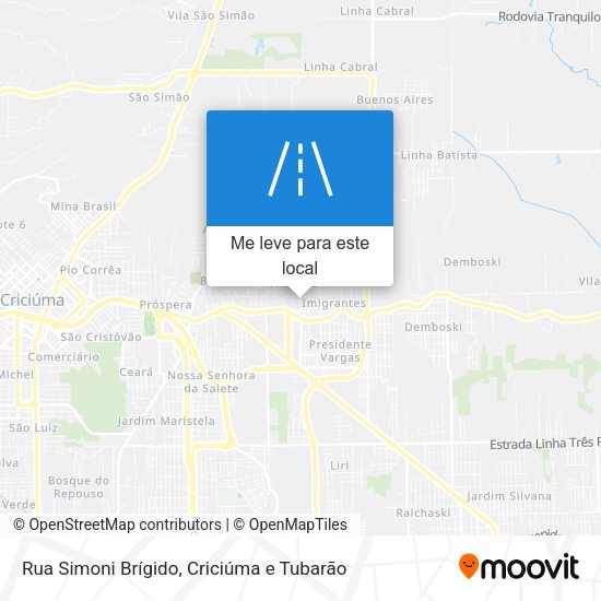 Rua Simoni Brígido mapa