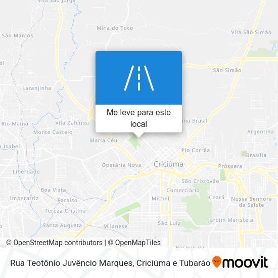 Rua Teotônio Juvêncio Marques mapa