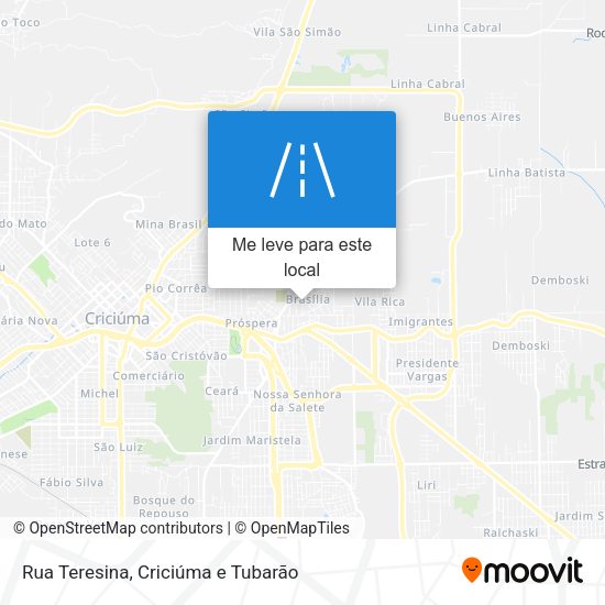 Rua Teresina mapa