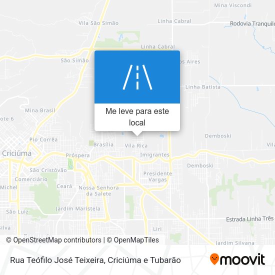 Rua Teófilo José Teixeira mapa