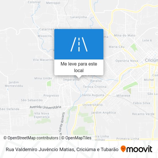 Rua Valdemiro Juvêncio Matias mapa