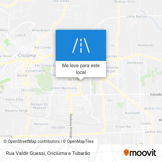 Rua Valdir Guessi mapa