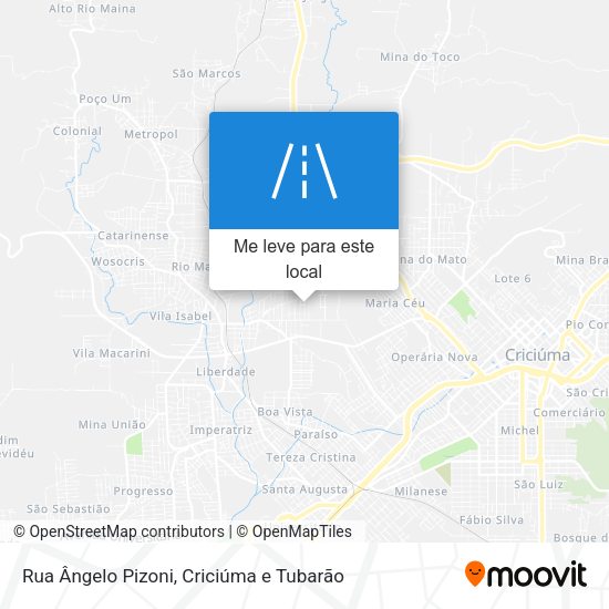 Rua Ângelo Pizoni mapa