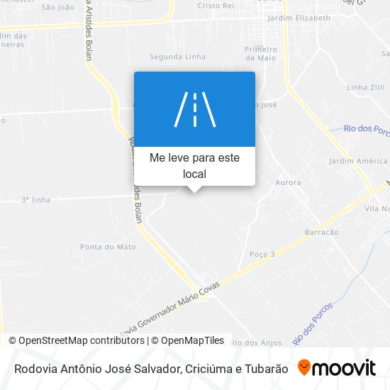 Rodovia Antônio José Salvador mapa