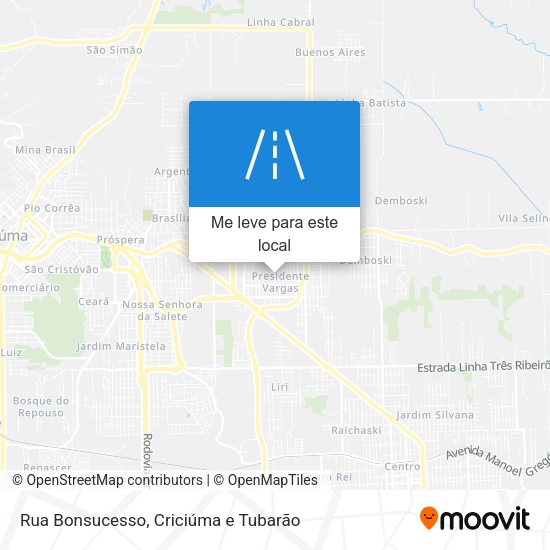 Rua Bonsucesso mapa