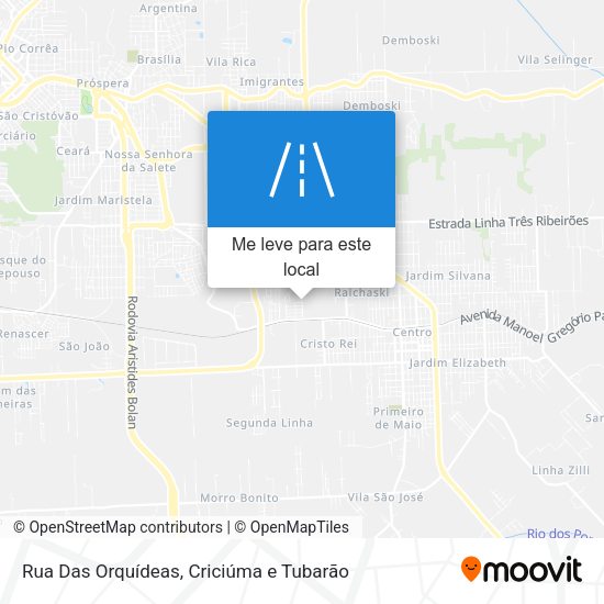 Rua Das Orquídeas mapa