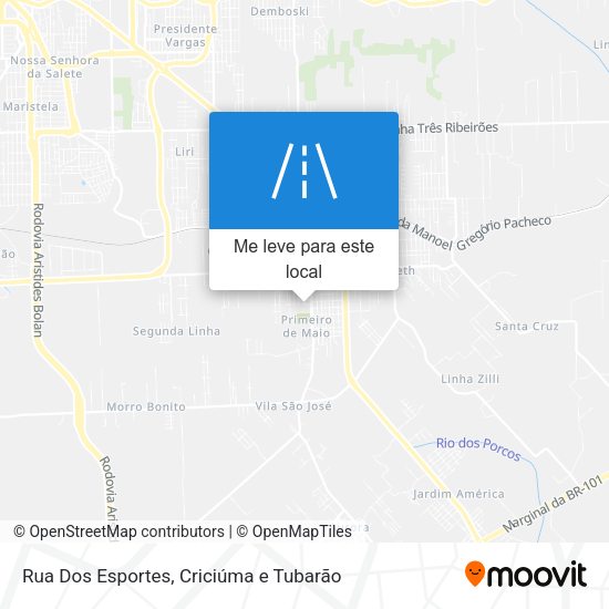 Rua Dos Esportes mapa