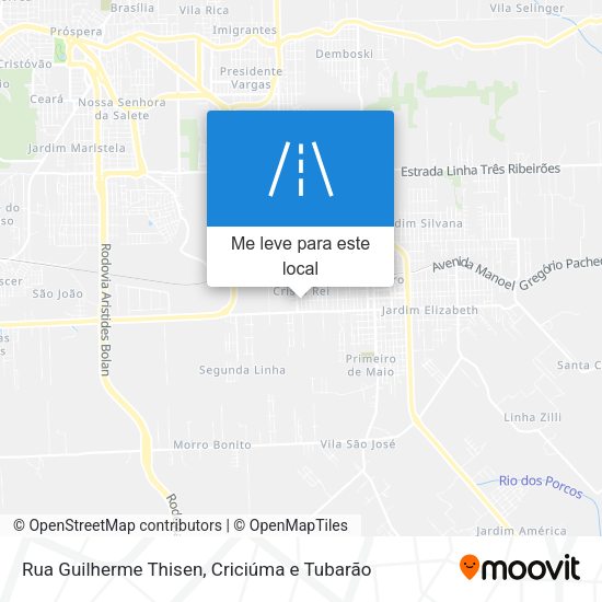 Rua Guilherme Thisen mapa