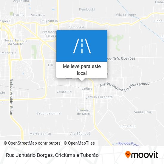 Rua Januário Borges mapa
