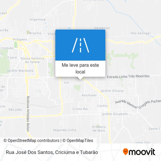 Rua José Dos Santos mapa
