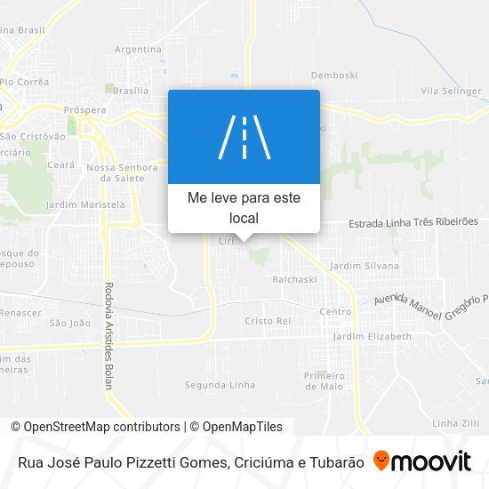 Rua José Paulo Pizzetti Gomes mapa