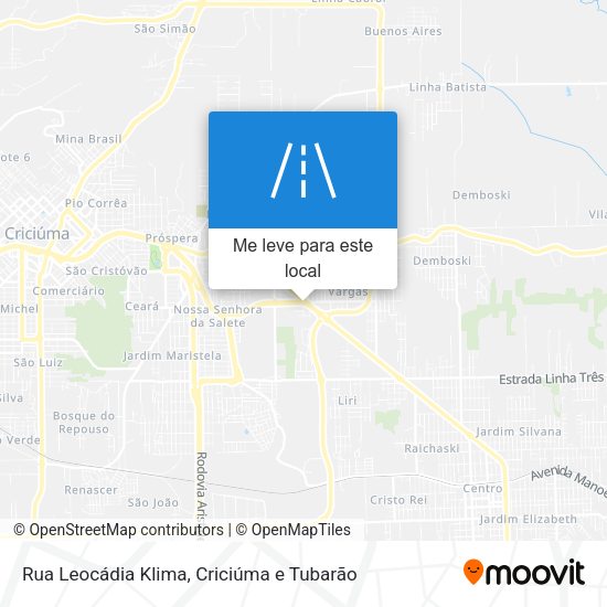 Rua Leocádia Klima mapa