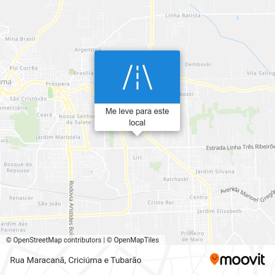 Rua Maracanã mapa