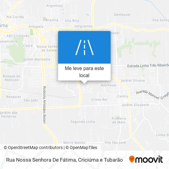 Rua Nossa Senhora De Fátima mapa