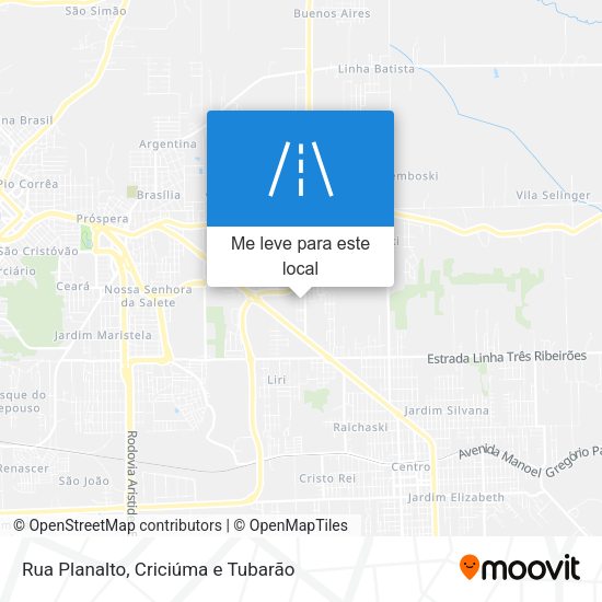 Rua Planalto mapa