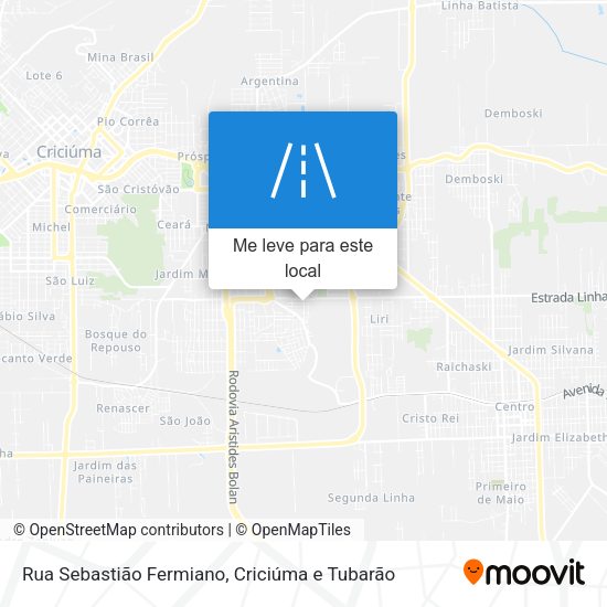Rua Sebastião Fermiano mapa