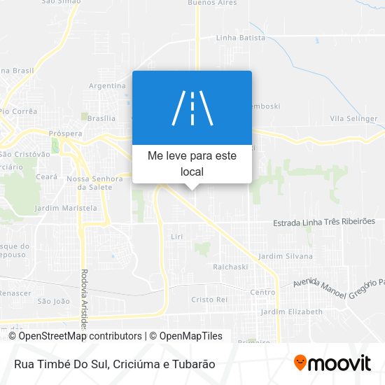 Rua Timbé Do Sul mapa