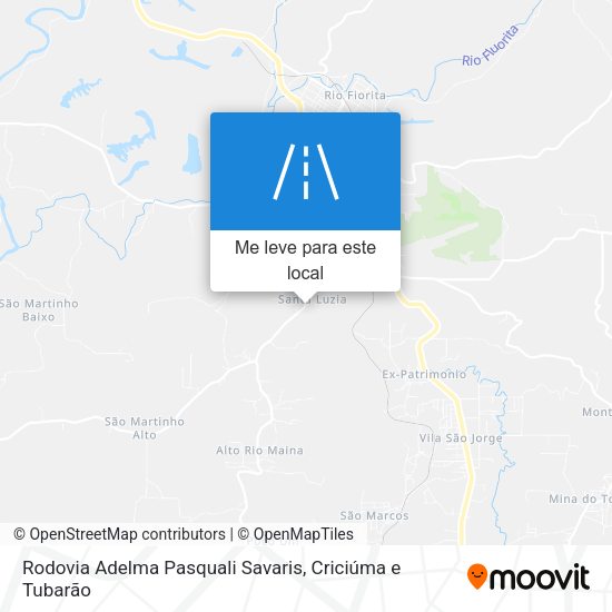 Rodovia Adelma Pasquali Savaris mapa