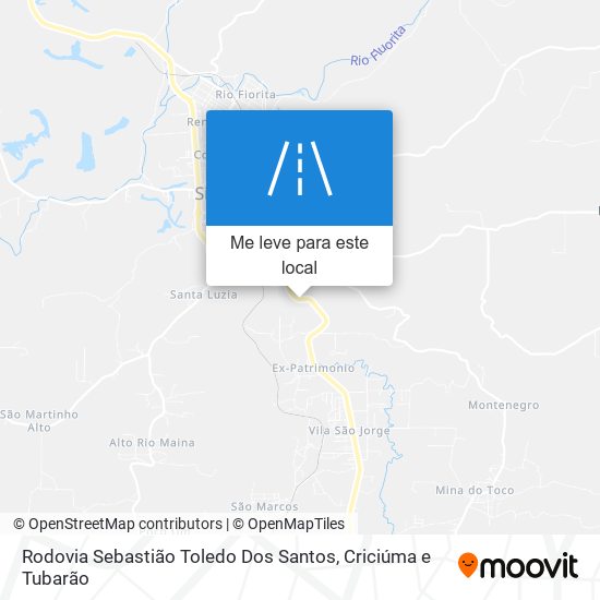 Rodovia Sebastião Toledo Dos Santos mapa