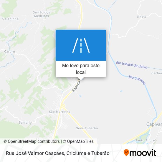 Rua José Valmor Cascaes mapa