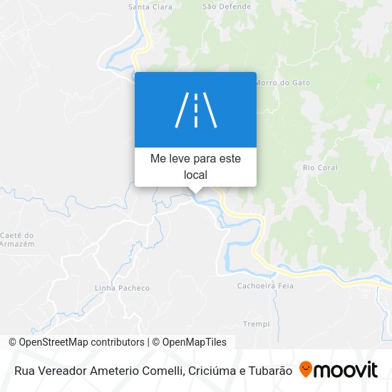 Rua Vereador Ameterio Comelli mapa