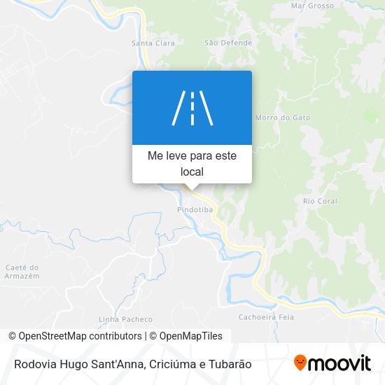 Rodovia Hugo Sant'Anna mapa