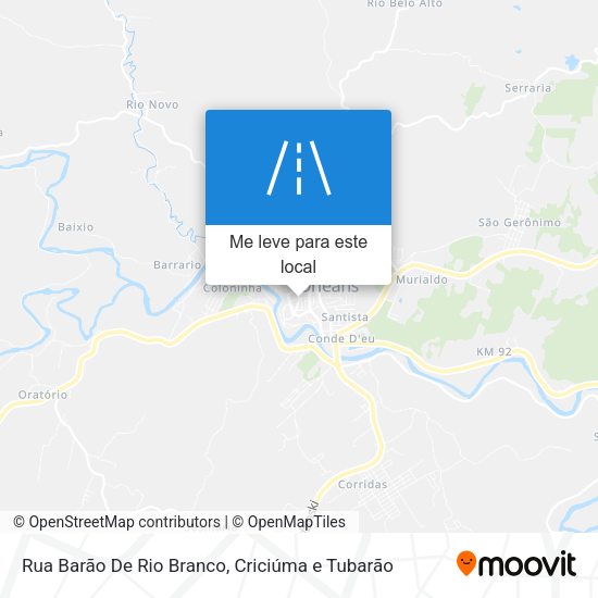 Rua Barão De Rio Branco mapa