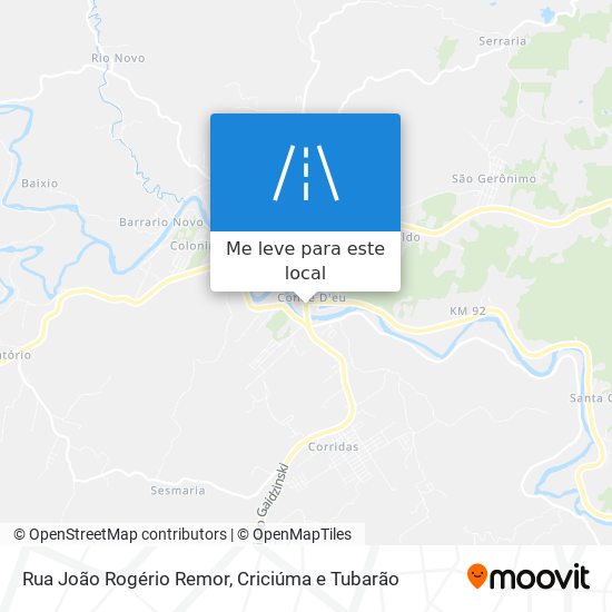 Rua João Rogério Remor mapa