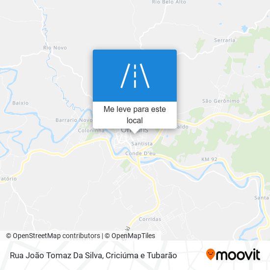 Rua João Tomaz Da Silva mapa