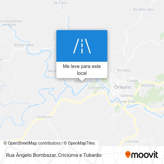 Rua Ângelo Bombazar mapa
