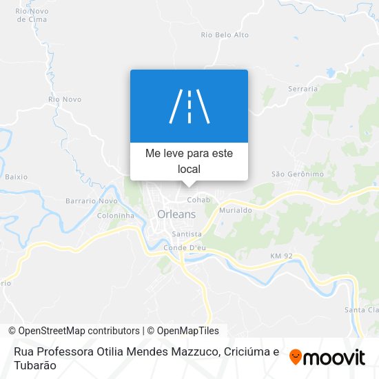 Rua Professora Otilia Mendes Mazzuco mapa