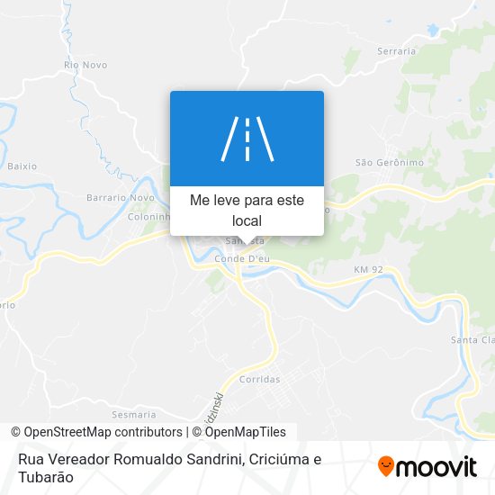 Rua Vereador Romualdo Sandrini mapa