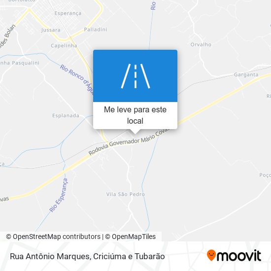 Rua Antônio Marques mapa