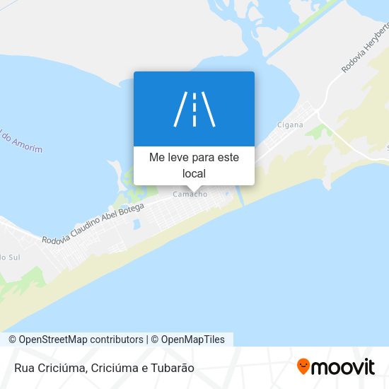 Rua Criciúma mapa