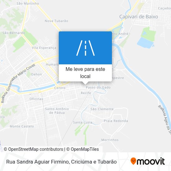 Rua Sandra Aguiar Firmino mapa
