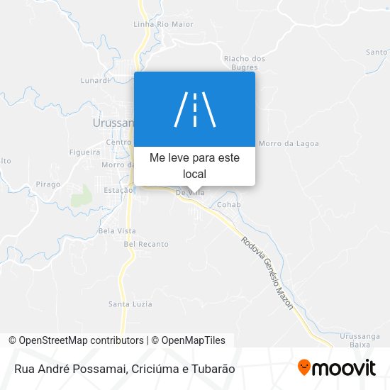 Rua André Possamai mapa