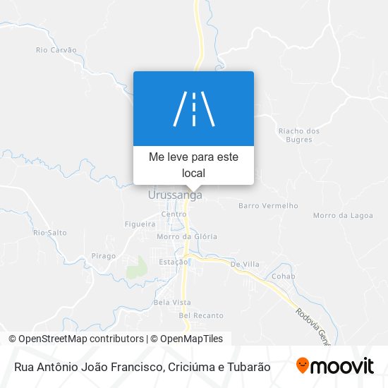 Rua Antônio João Francisco mapa