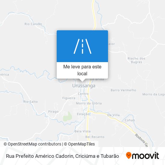 Rua Prefeito Américo Cadorin mapa