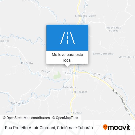 Rua Prefeito Altair Giordani mapa