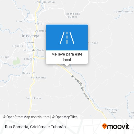Rua Samaria mapa