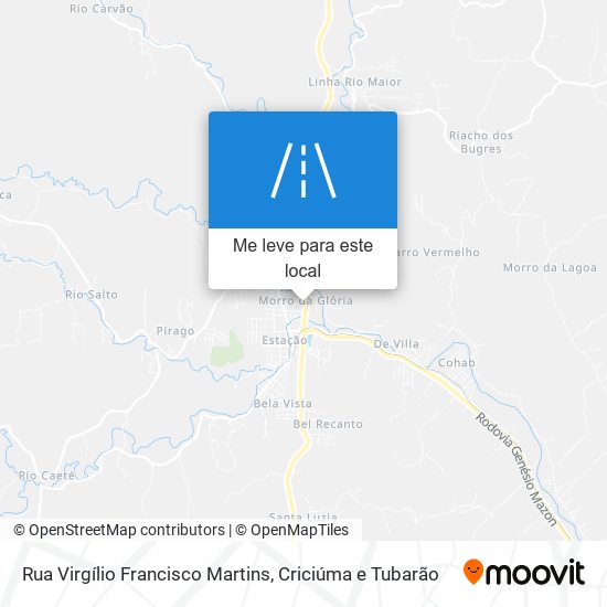 Rua Virgílio Francisco Martins mapa